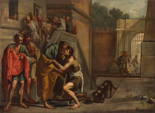 The Prodigal Son, Italian school of the 17th century - Paintings & Drawings Style 