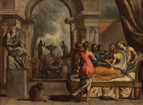 Paintings & Drawings  - The Prodigal Son, Italian school of the 17th century