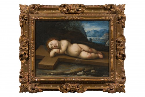 17th-century Tuscan School, Baby Jesus asleep on the Cross