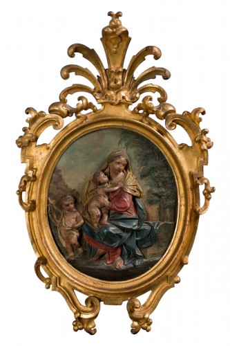 Circle of Giuseppe Maria Mazza, Madonna And Child with Saint  John 