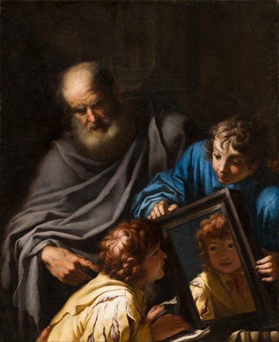 Antonio Zanchi (1631-1722) Socrate enseigne aux jeunes la connaissance de soi