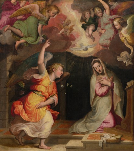 Lorenzo Sabbatini (Bologna 1530 ca. - Roma 1576)  The Annunciation - Paintings & Drawings Style 