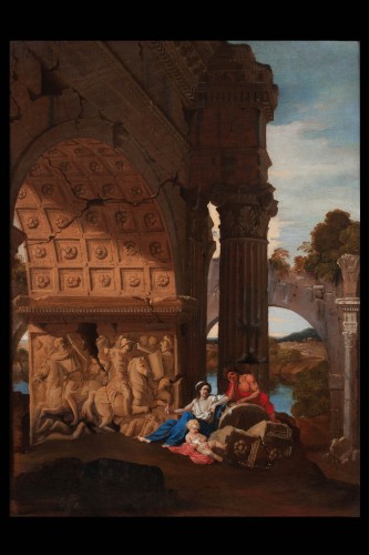 Jean Lemaire (1601 c.–1659) - Paysage avec ruines - Tableaux et dessins Style Louis XIII