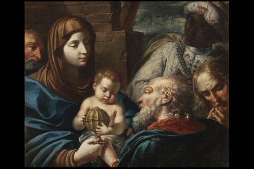 The Adoration of the Shepherd - Andrea Celesti (Venezia 1637–Tuscolano 1712) - Paintings & Drawings Style Louis XIV