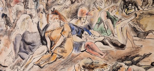 20th century - Beach scene - Jules PASCIN (1885 - 1930)