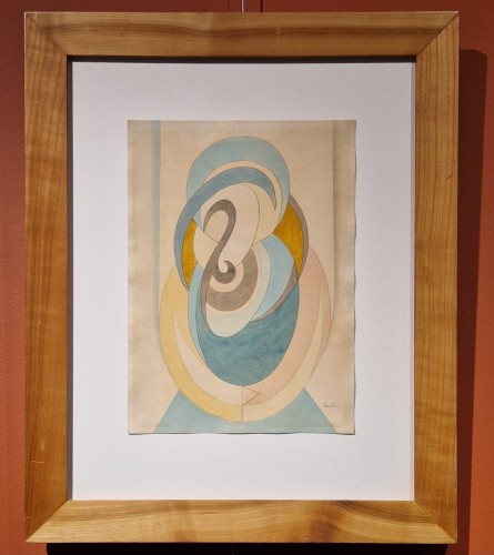 Tableaux et dessins Dessin, Aquarelle & Pastel - Composition Volutes 1930 - Auguste Herbin (1882-1960)