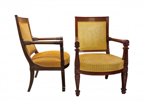 Pair of Empire armchairs stamped by JACOB