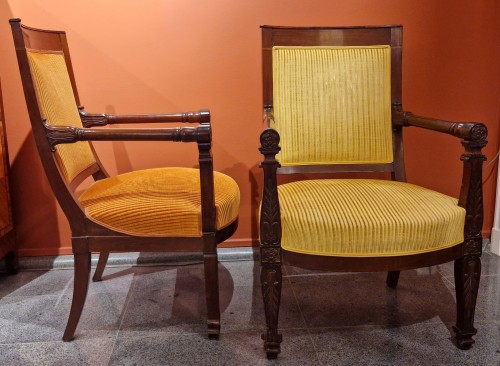 Pair of Empire armchairs stamped by JACOB - 