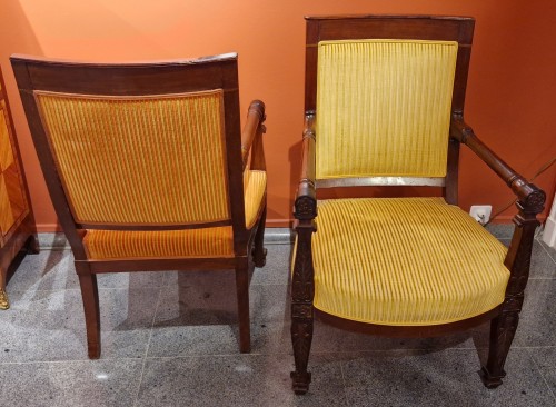 Pair of Empire armchairs stamped by JACOB - Empire