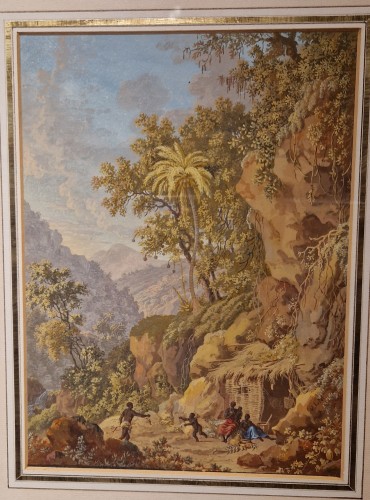 Louis XVI - Paire d'aquarelles - Olivier Le May (1734 - 1797)