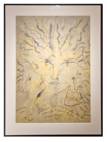 Visage Flamboyant, lithographie - Jean COCTEAU (1889 – 1963)