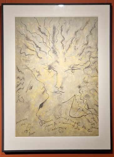 Visage Flamboyant, lithograph - Jean COCTEAU (1889 - 1963) - Engravings & Prints Style 