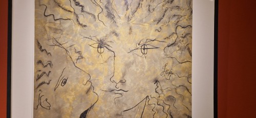 XXe siècle - Visage Flamboyant, lithographie - Jean COCTEAU (1889 – 1963)