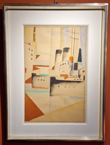 Tableaux et dessins  - Bateaux à vapeur - Gustave Buchet (1888 - 1963)