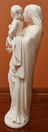 Art sacré, objets religieux  - Statuette de Vierge à l'Enfant