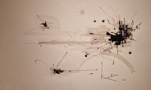 Tableaux et dessins Tableaux du XXe siècle - Composition 1962 - Georges MATHIEU (1921 – 2012)