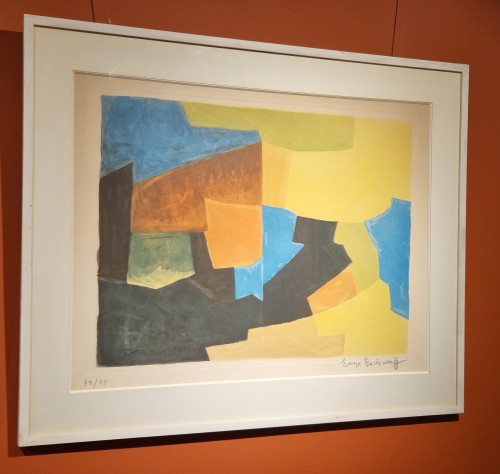 Composition, Lithographie de Serge Poliakoff (1900 - 1969) - Gravures et livres anciens Style 