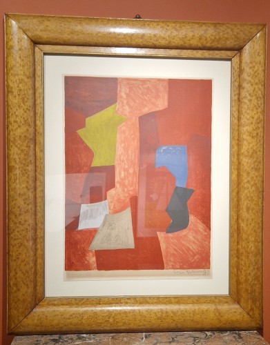 Gravures et livres anciens  - Composition rouge, jaune et bleu  1957 - Serge Poliakoff (1906 - 1969)