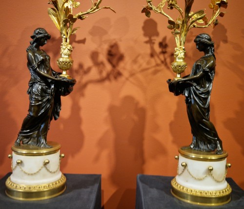 Paire de candélabres  - XIXe siècle - Luminaires Style 