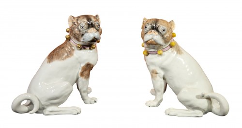Paire de Carlin - Porcelaine de Dresde