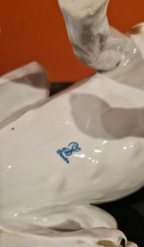 XXe siècle - Paire de Carlin - Porcelaine de Dresde