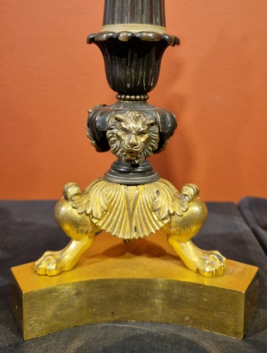 Luminaires Bougeoirs et Chandeliers - Paire de bougeoirs Charles X 