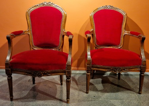 Paire de fauteuils Louis XVI - Sièges Style Louis XVI