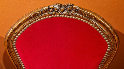 XVIIIe siècle - Paire de fauteuils Louis XVI