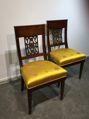 Sièges Chaise - Paire de chaises attribuées à Jacob Desmalter