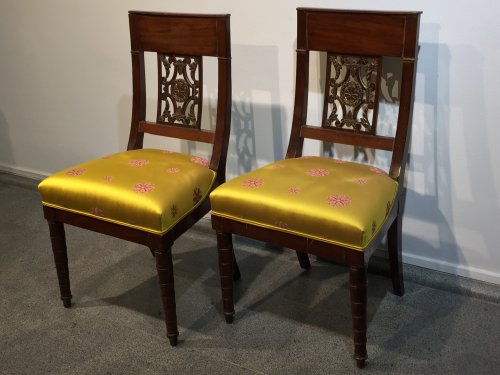 Paire de chaises attribuées à Jacob Desmalter - Castellino Fine Arts