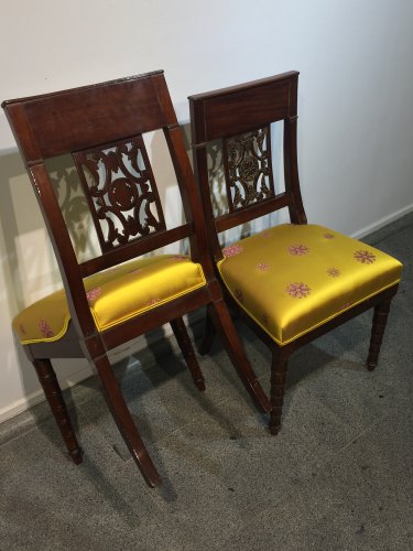 Antiquités - Paire de chaises attribuées à Jacob Desmalter