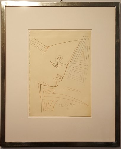 Profil d'Orphée aux arabesques, Jean Cocteau (1889 - 1963)