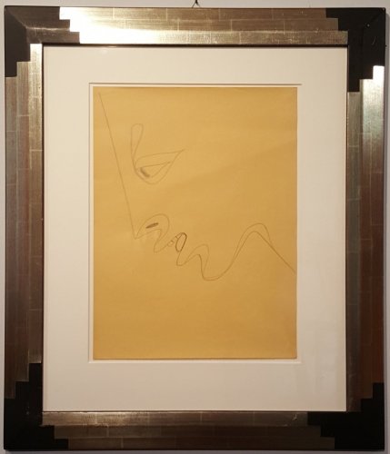 Grand profil , Jean Cocteau (1889 - 1963) - Tableaux et dessins Style Années 50-60
