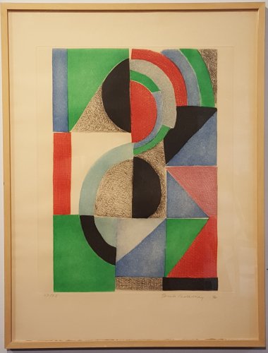 Composition, Lithographie Sonia Delaunay