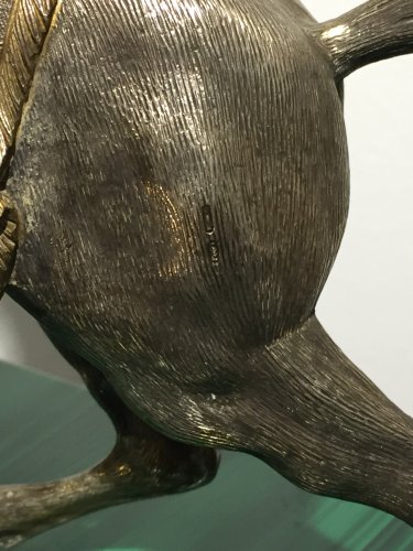 Argenterie et Arts de la table  - Le lion de Némée - Argent et malachite
