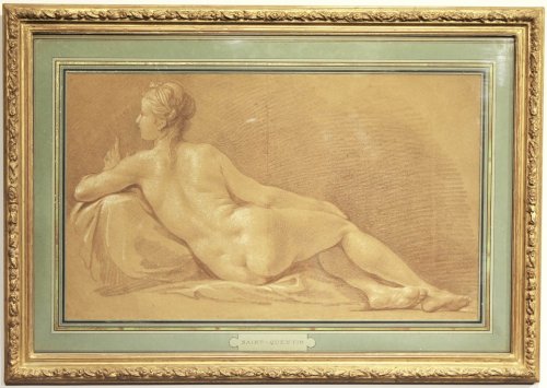 Jeune femme de dos, couchée - Jaques Joseph Philippe de Saint-Quentin