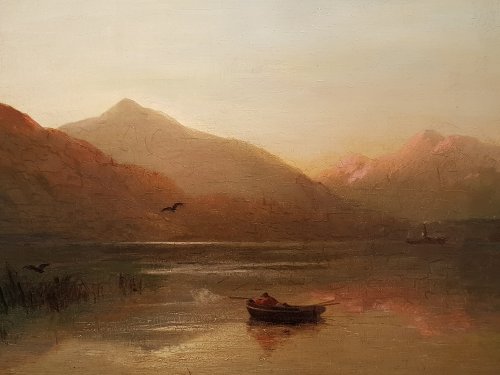 Chasse au canards en Écosse - Th. Danby (1818-1886) - Castellino Fine Arts
