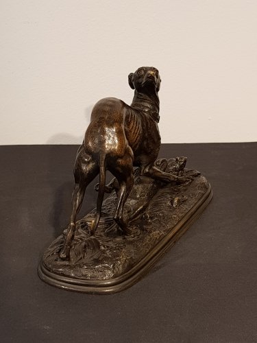 Lévrier et lièvre - Jules Moigniez (1835-1894) - Sculpture Style 