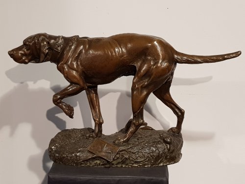 Grand pointer - Prosper Lecourtier (1851-1924) - Sculpture Style 