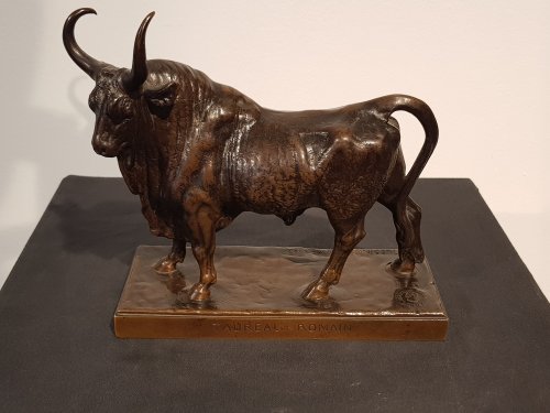 Sculpture Sculpture en Bronze - Le taureau romain - Clesinger (1814-1883)