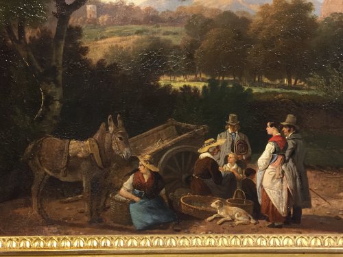XIXe siècle - Wolfgang Adam Töpffer (1766 - 1847) - La halte des paysans