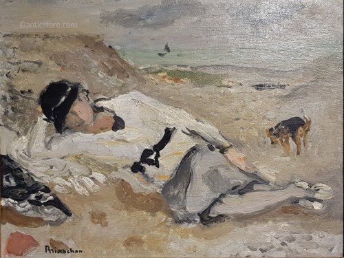 Woman on a beach - Maurice Brianchon (1899 - 1979)