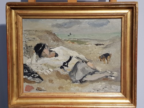 Woman on a beach - Maurice Brianchon (1899 - 1979) - Paintings & Drawings Style 