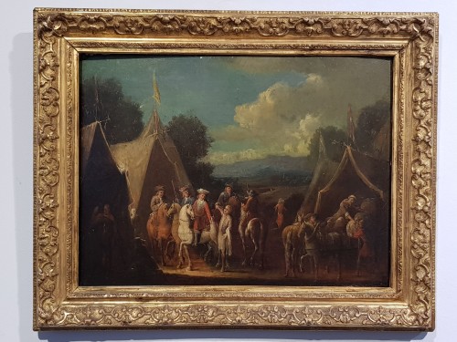 Tableaux et dessins Tableaux XVIIIe siècle - Scènes de camp - École flamande du XVIIIe siècle