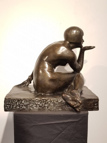 L'énigme - Maurice Guiraud-Rivière (1881-1947) - Sculpture Style Art Déco