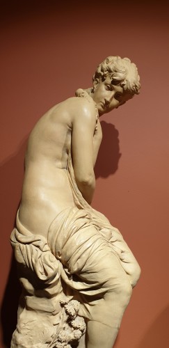 La frileuse - Mathurin Moreau (1812 - 1922) - Sculpture Style Art nouveau
