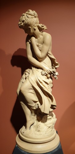 Sculpture Sculpture en Terre cuite - La frileuse - Mathurin Moreau (1812 - 1922)