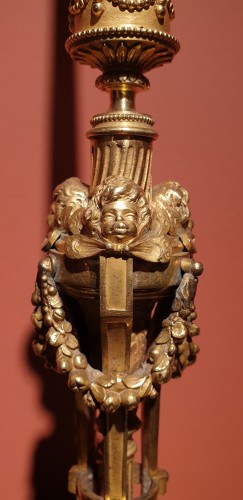 Paire de flambeaux Louis XVI - Luminaires Style 