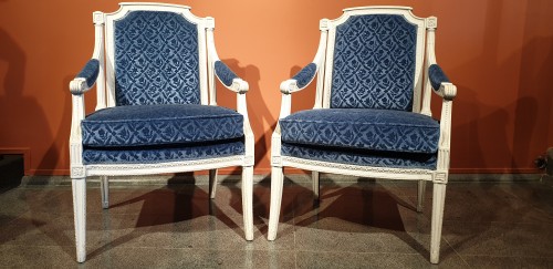 Sièges Fauteuil & Bergère - Suite de 4 fauteuils Louis XVI