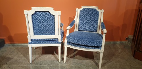 XVIIIe siècle - Suite de 4 fauteuils Louis XVI